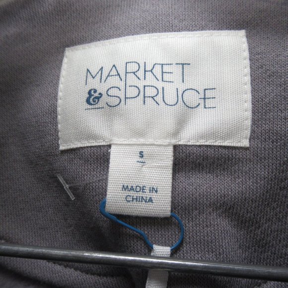 NWT Market & Spruce Gray Double Breasted Pea Coat - Picture 3 of 5